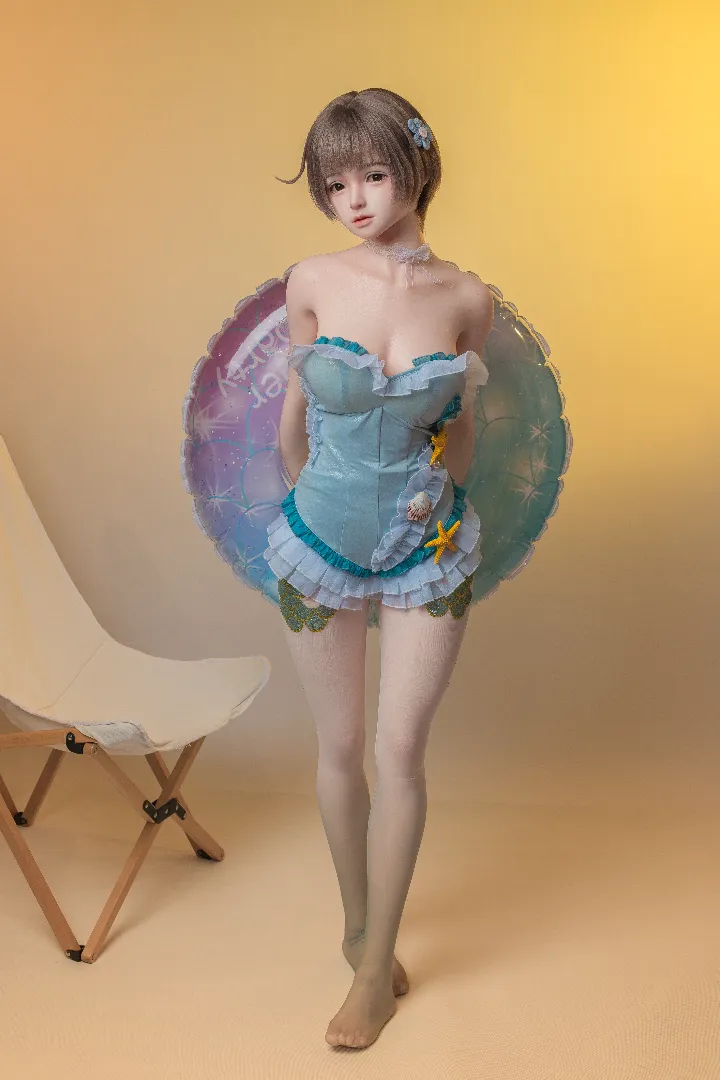 149cm (4ft11) B-Cup Realistic Skin Texture Silicone Sex Doll SHIO, ROS Head 96b